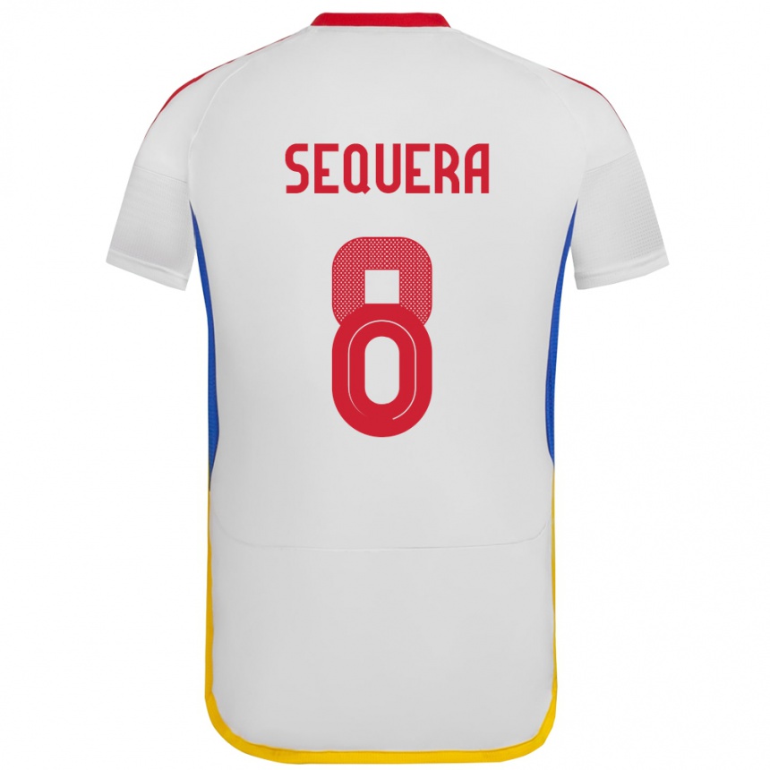 Niño Fútbol Camiseta Venezuela Giovanny Sequera #8 Blanco 2ª Equipación 24-26 Argentina