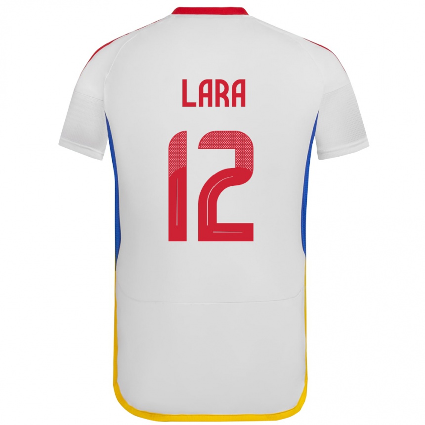 Niño Fútbol Camiseta Venezuela Jesús Lara #12 Blanco 2ª Equipación 24-26 Argentina