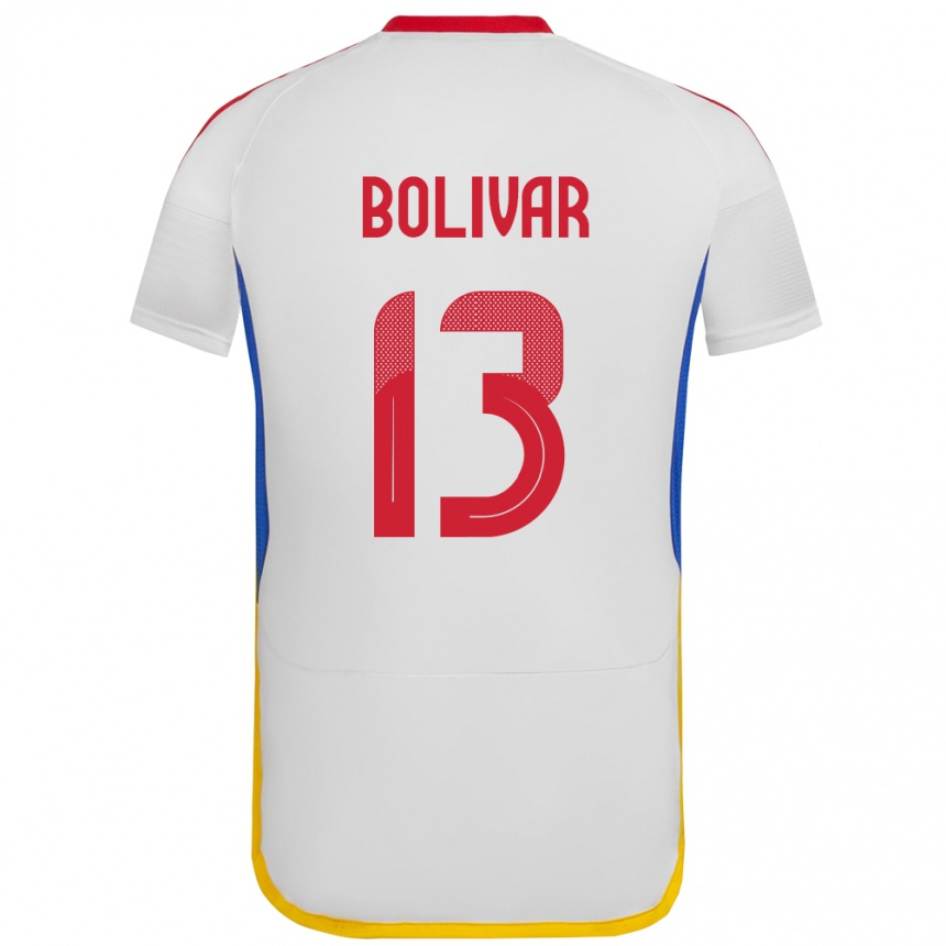 Niño Fútbol Camiseta Venezuela Salvador Bolívar #13 Blanco 2ª Equipación 24-26 Argentina