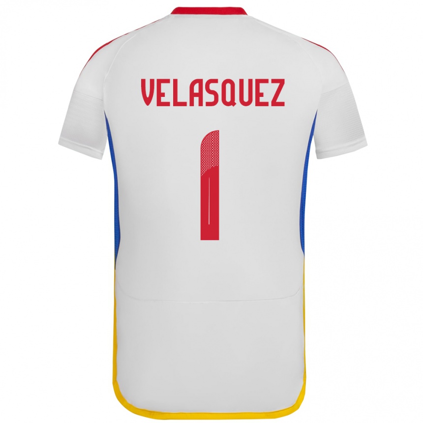 Niño Fútbol Camiseta Venezuela Yessica Velásquez #1 Blanco 2ª Equipación 24-26 Argentina