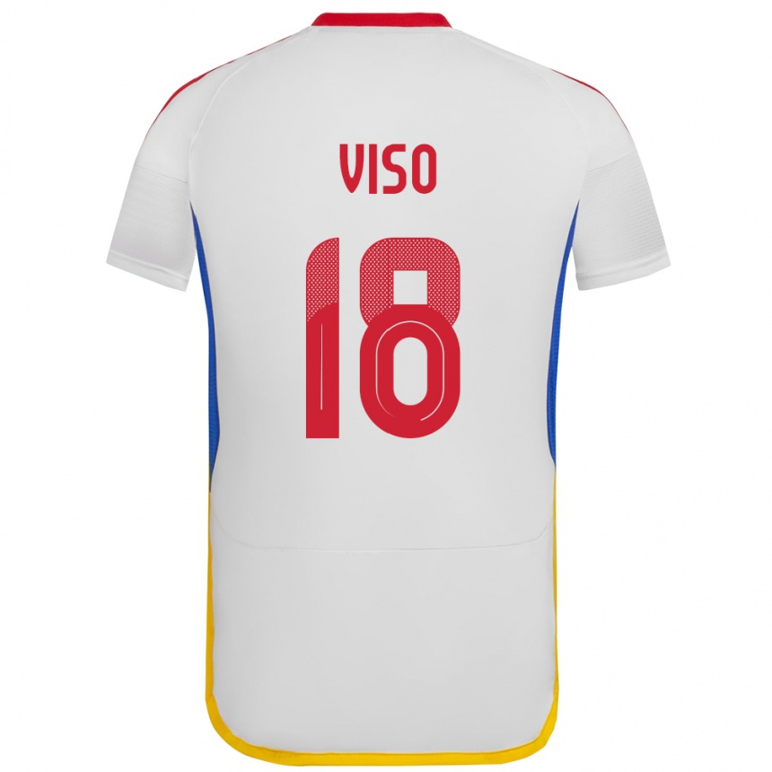 Niño Fútbol Camiseta Venezuela Ysaura Viso #18 Blanco 2ª Equipación 24-26 Argentina