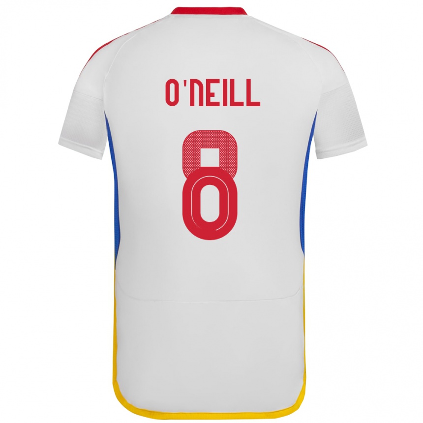 Niño Fútbol Camiseta Venezuela Sonia O'neill #8 Blanco 2ª Equipación 24-26 Argentina