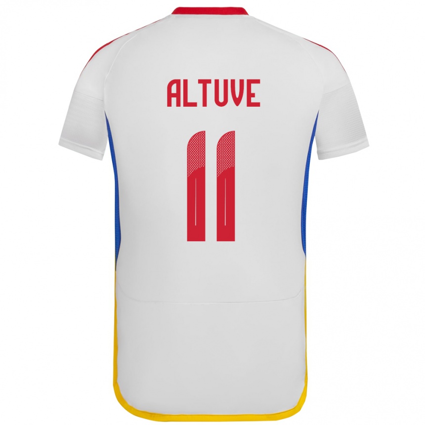 Niño Fútbol Camiseta Venezuela Oriana Altuve #11 Blanco 2ª Equipación 24-26 Argentina