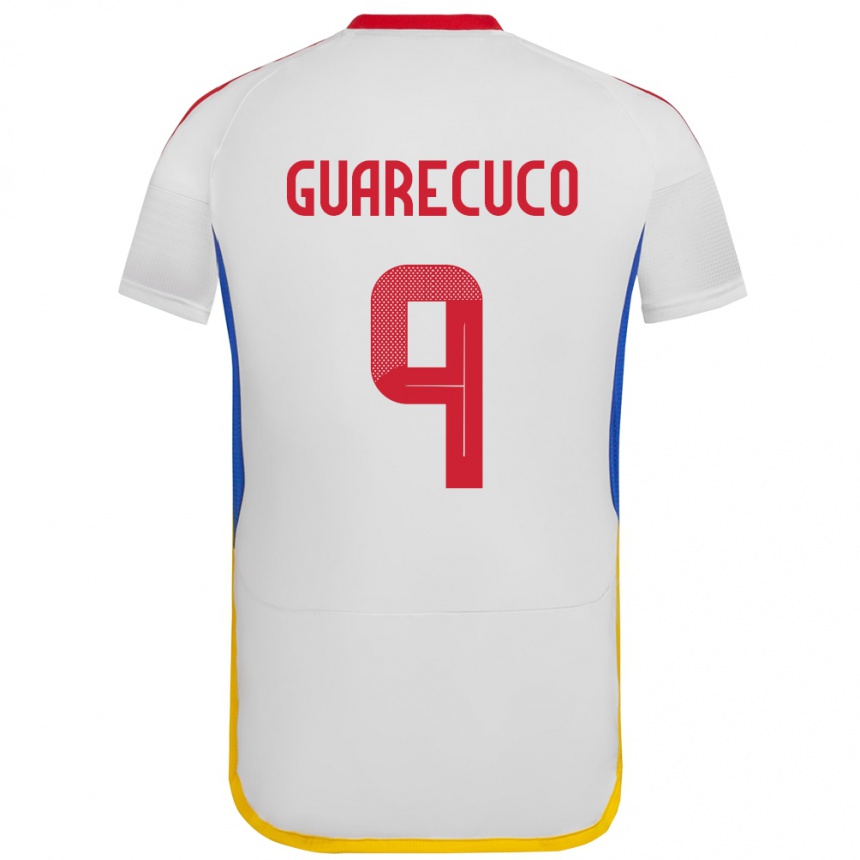 Niño Fútbol Camiseta Venezuela Joemar Guarecuco #9 Blanco 2ª Equipación 24-26 Argentina