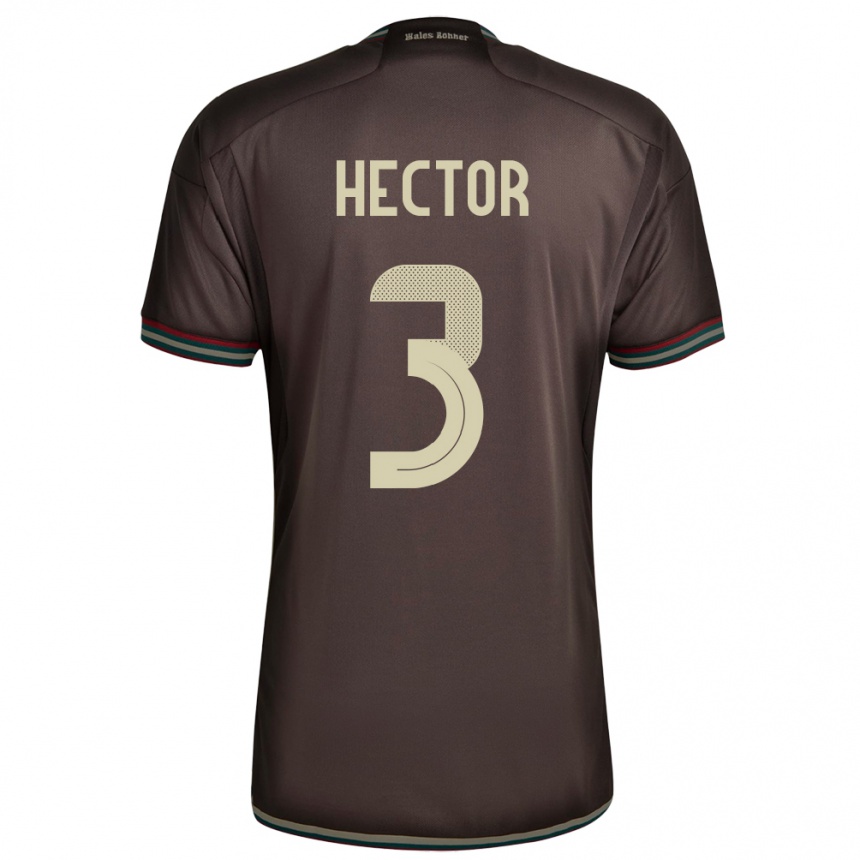 Niño Fútbol Camiseta Jamaica Michael Hector #3 Marrón Noche 2ª Equipación 24-26 Argentina