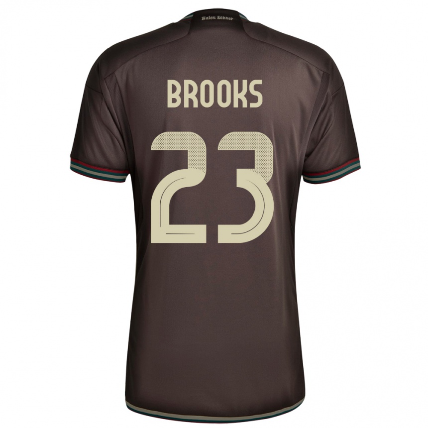 Niño Fútbol Camiseta Jamaica Liya Brooks #23 Marrón Noche 2ª Equipación 24-26 Argentina