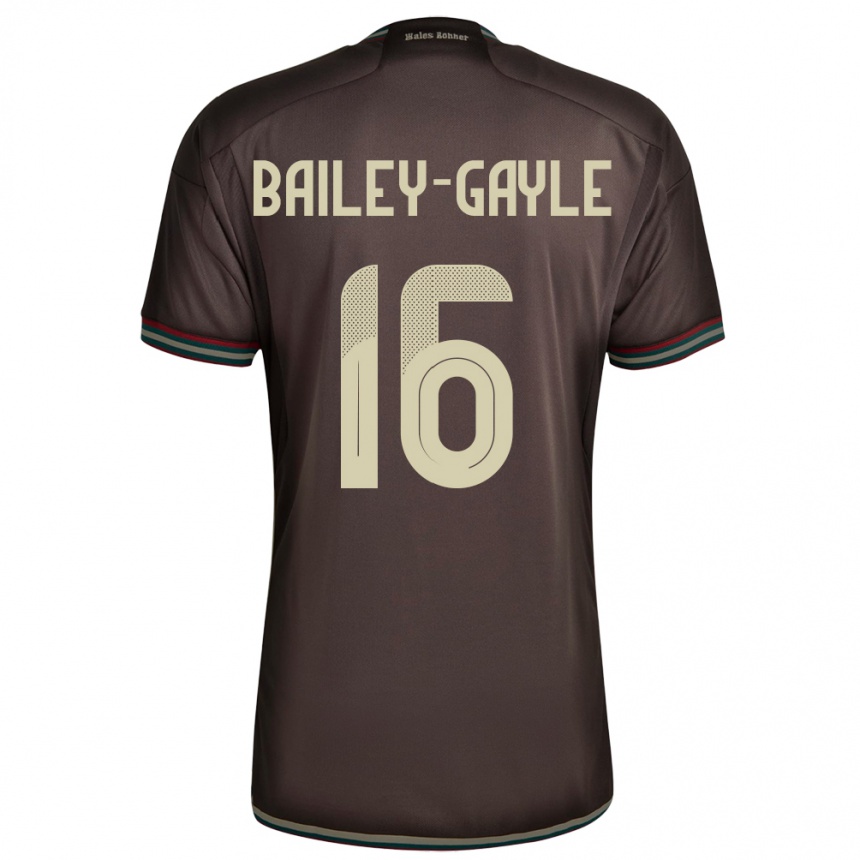 Niño Fútbol Camiseta Jamaica Paige Bailey-Gayle #16 Marrón Noche 2ª Equipación 24-26 Argentina