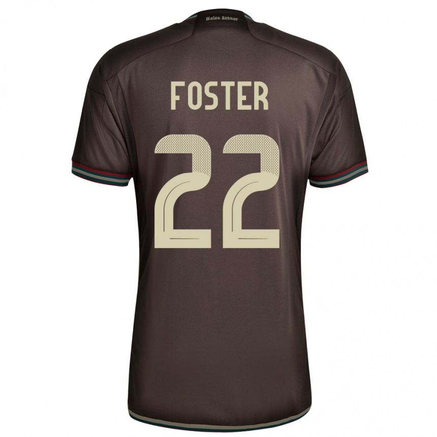 Niño Fútbol Camiseta Jamaica Shanise Foster #22 Marrón Noche 2ª Equipación 24-26 Argentina