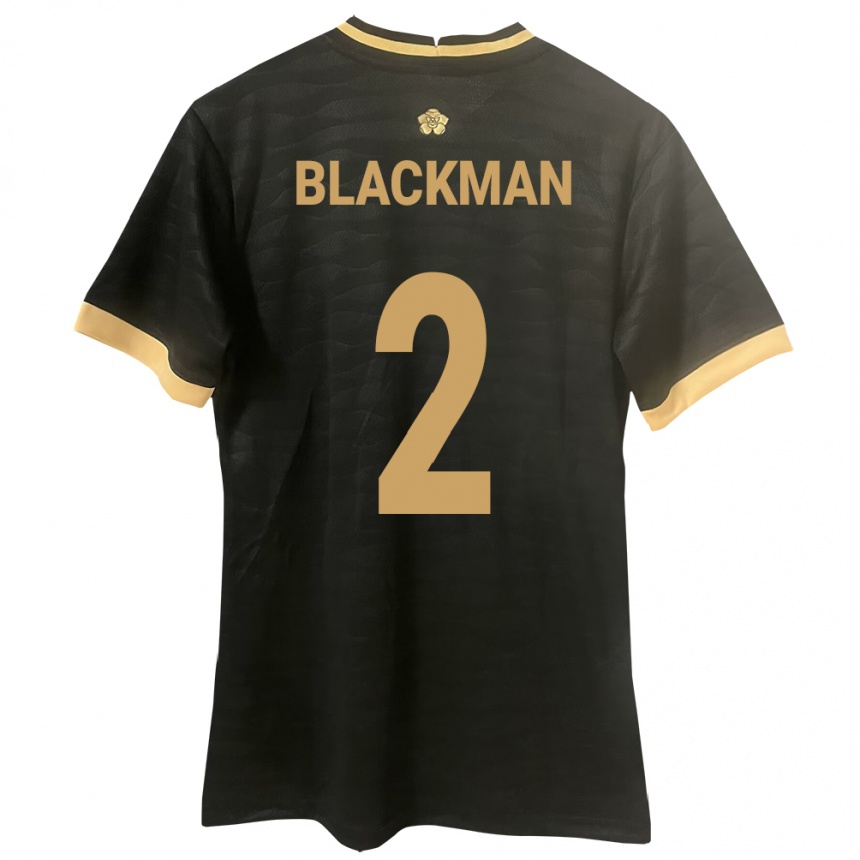 Niño Fútbol Camiseta Panamá César Blackman #2 Negro 2ª Equipación 24-26 Argentina