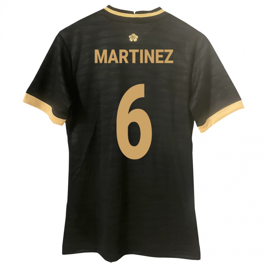 Niño Fútbol Camiseta Panamá Christian Martínez #6 Negro 2ª Equipación 24-26 Argentina