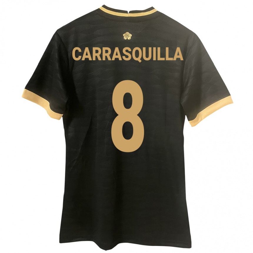 Niño Fútbol Camiseta Panamá Adalberto Carrasquilla #8 Negro 2ª Equipación 24-26 Argentina