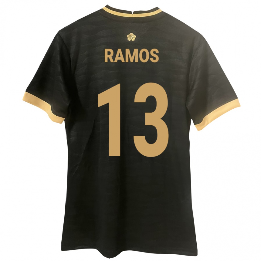 Niño Fútbol Camiseta Panamá Jiovany Ramos #13 Negro 2ª Equipación 24-26 Argentina