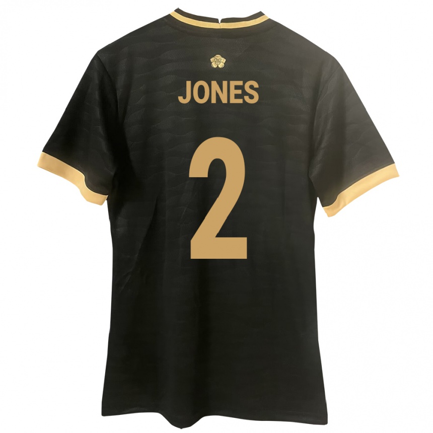 Niño Fútbol Camiseta Panamá Joseph Jones #2 Negro 2ª Equipación 24-26 Argentina