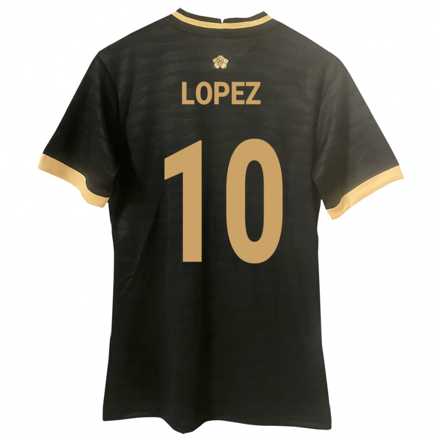 Niño Fútbol Camiseta Panamá Ovidio Lopez #10 Negro 2ª Equipación 24-26 Argentina