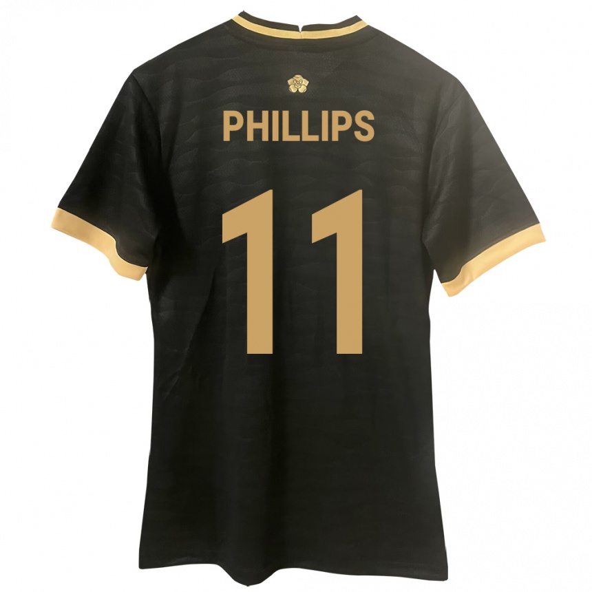 Niño Fútbol Camiseta Panamá Ricardo Phillips #11 Negro 2ª Equipación 24-26 Argentina