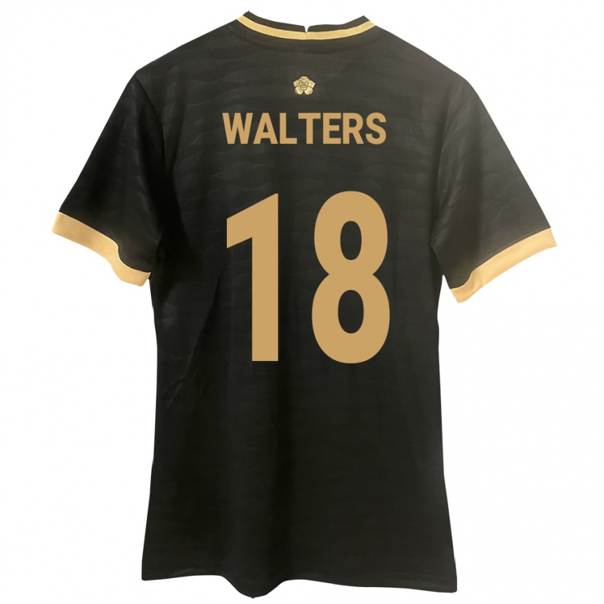 Niño Fútbol Camiseta Panamá Kairo Walters #18 Negro 2ª Equipación 24-26 Argentina