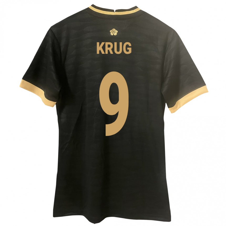 Niño Fútbol Camiseta Panamá Frederick Krug #9 Negro 2ª Equipación 24-26 Argentina