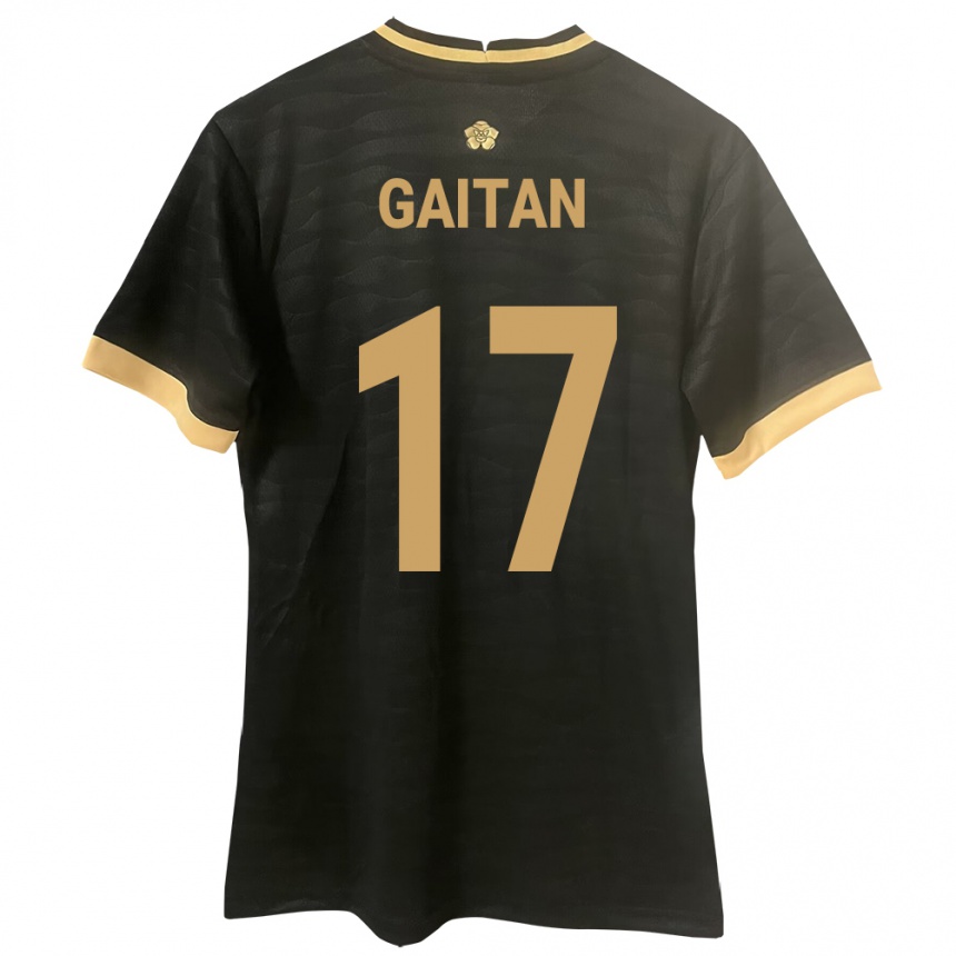 Niño Fútbol Camiseta Panamá Luis Gaitán #17 Negro 2ª Equipación 24-26 Argentina