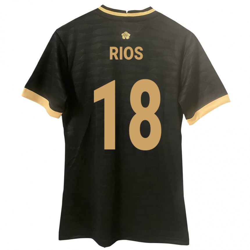 Niño Fútbol Camiseta Panamá Héctor Ríos #18 Negro 2ª Equipación 24-26 Argentina