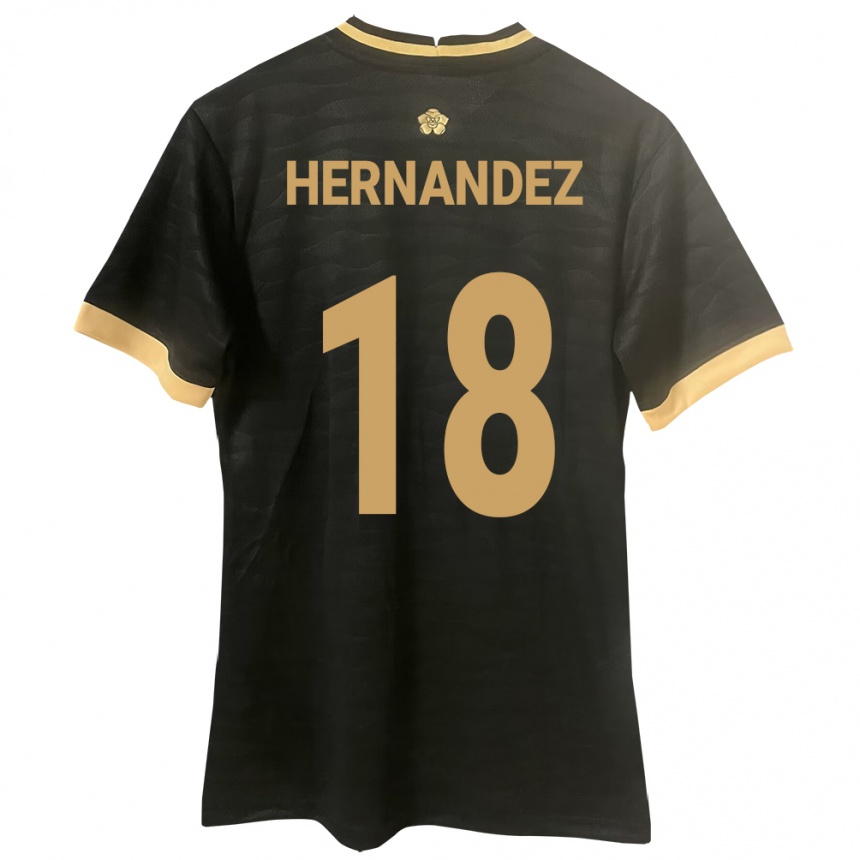 Niño Fútbol Camiseta Panamá Erika Hernández #18 Negro 2ª Equipación 24-26 Argentina