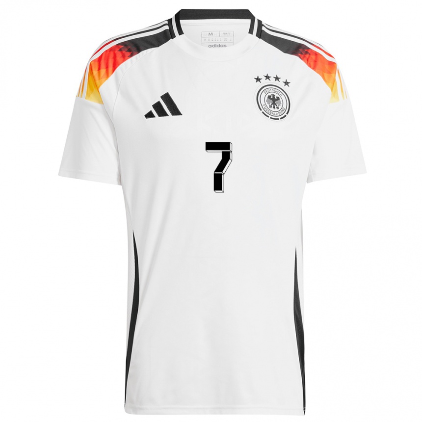 Hombre Fútbol Camiseta Alemania Kai Havertz #7 Blanco 1ª Equipación 24-26 Argentina