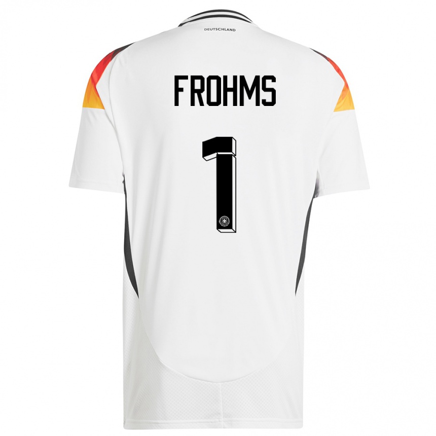 Hombre Fútbol Camiseta Alemania Merle Frohms #1 Blanco 1ª Equipación 24-26 Argentina