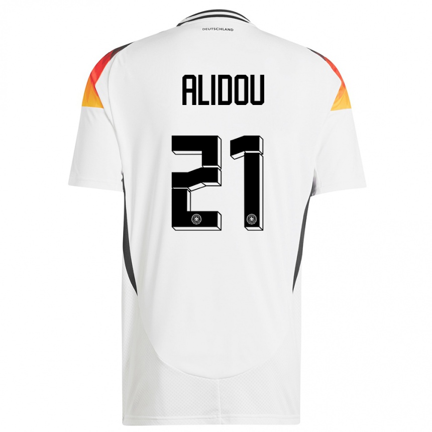 Hombre Fútbol Camiseta Alemania Faride Alidou #21 Blanco 1ª Equipación 24-26 Argentina