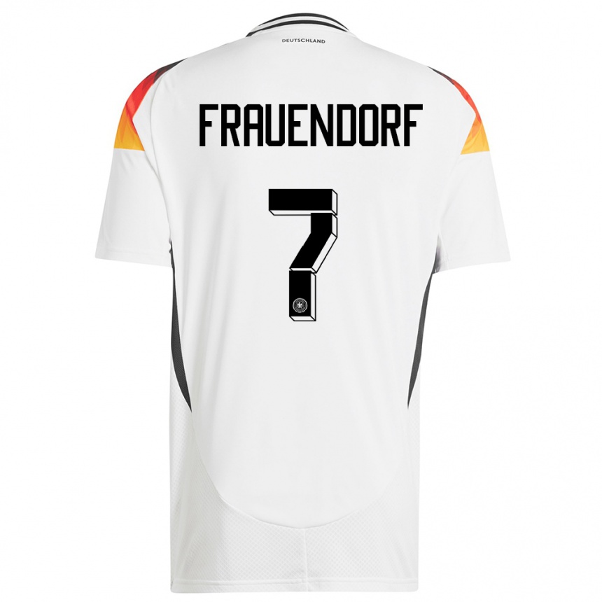 Hombre Fútbol Camiseta Alemania Melkamu Frauendorf #7 Blanco 1ª Equipación 24-26 Argentina