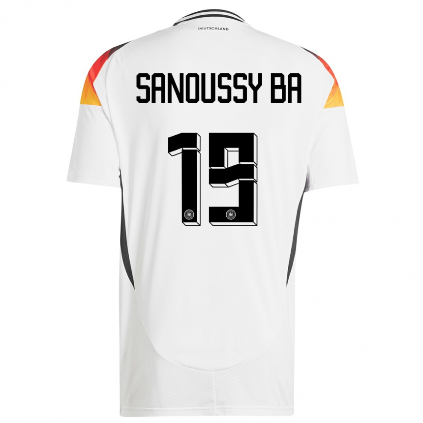 Hombre Fútbol Camiseta Alemania Sanoussy Ba #19 Blanco 1ª Equipación 24-26 Argentina