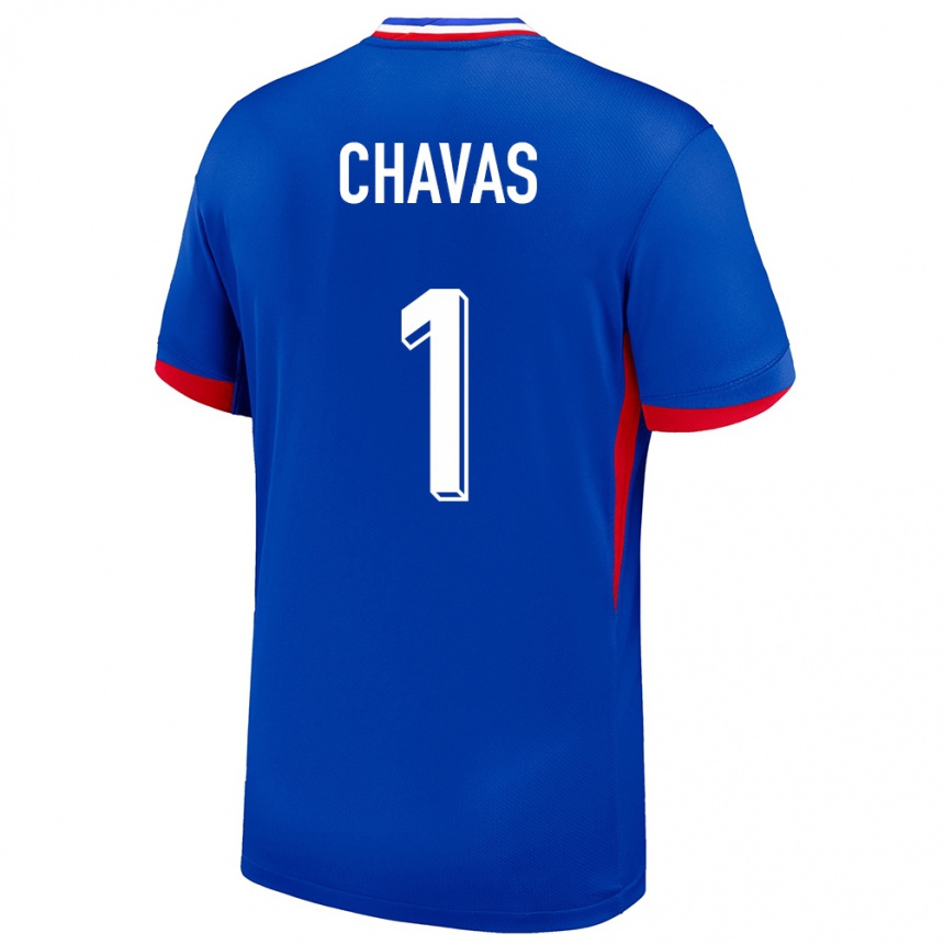 Hombre Fútbol Camiseta Francia Mylene Chavas #1 Azul 1ª Equipación 24-26 Argentina