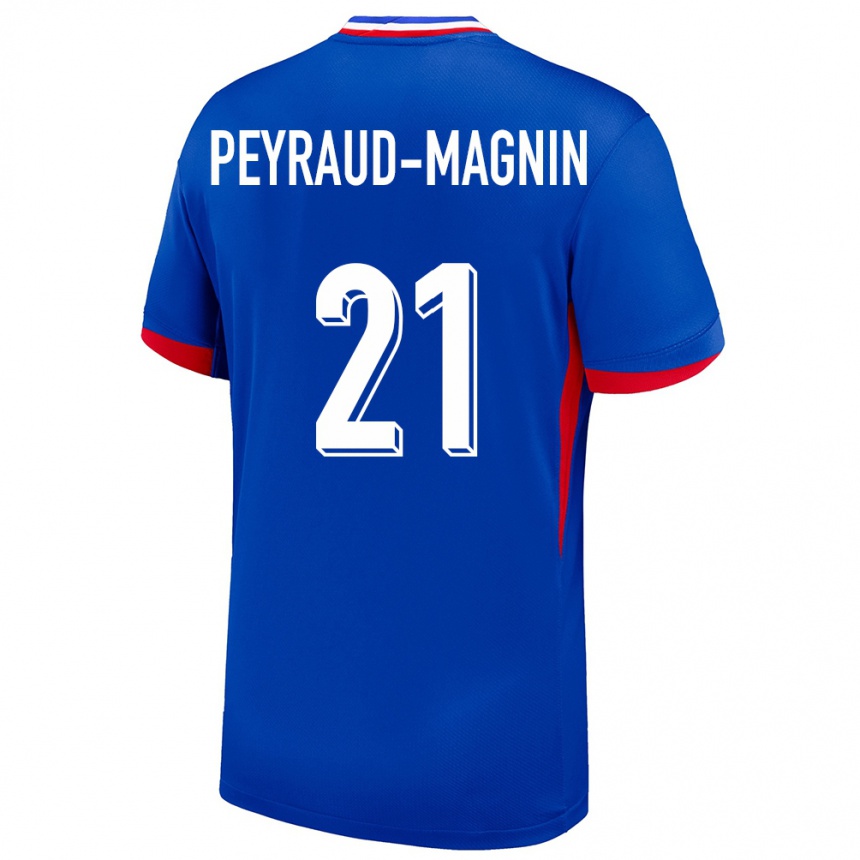 Hombre Fútbol Camiseta Francia Pauline Peyraud Magnin #21 Azul 1ª Equipación 24-26 Argentina