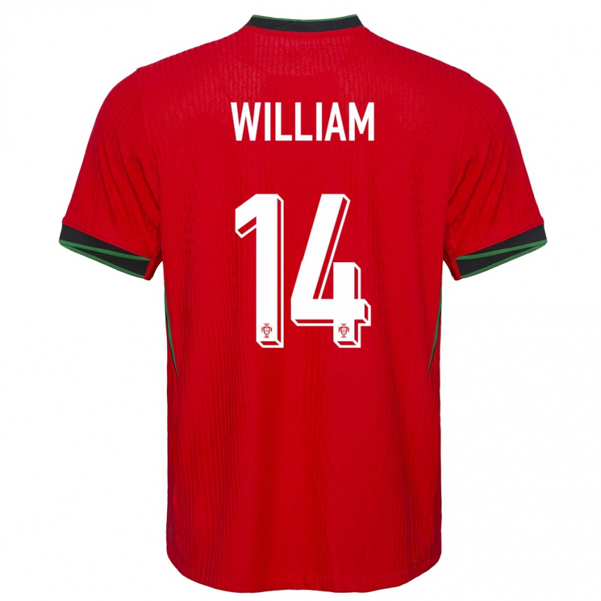 Hombre Fútbol Camiseta Portugal William Carvalho #14 Rojo 1ª Equipación 24-26 Argentina