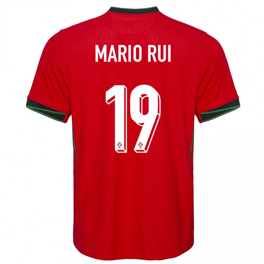 Hombre Fútbol Camiseta Portugal Mario Rui #19 Rojo 1ª Equipación 24-26 Argentina