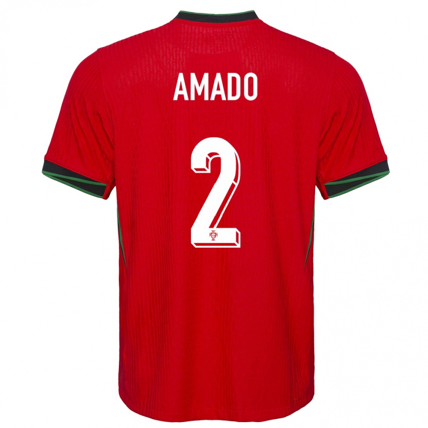 Hombre Fútbol Camiseta Portugal Catarina Amado #2 Rojo 1ª Equipación 24-26 Argentina