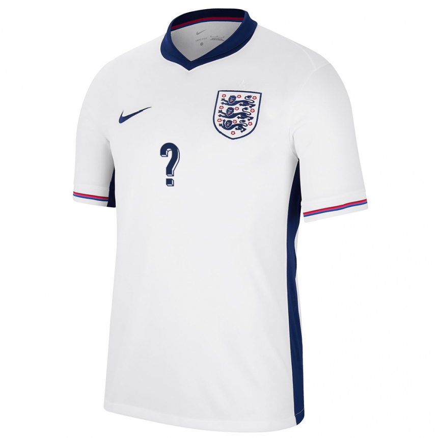 Hombre Fútbol Camiseta Inglaterra Su Nombre #0 Blanco 1ª Equipación 24-26 Argentina