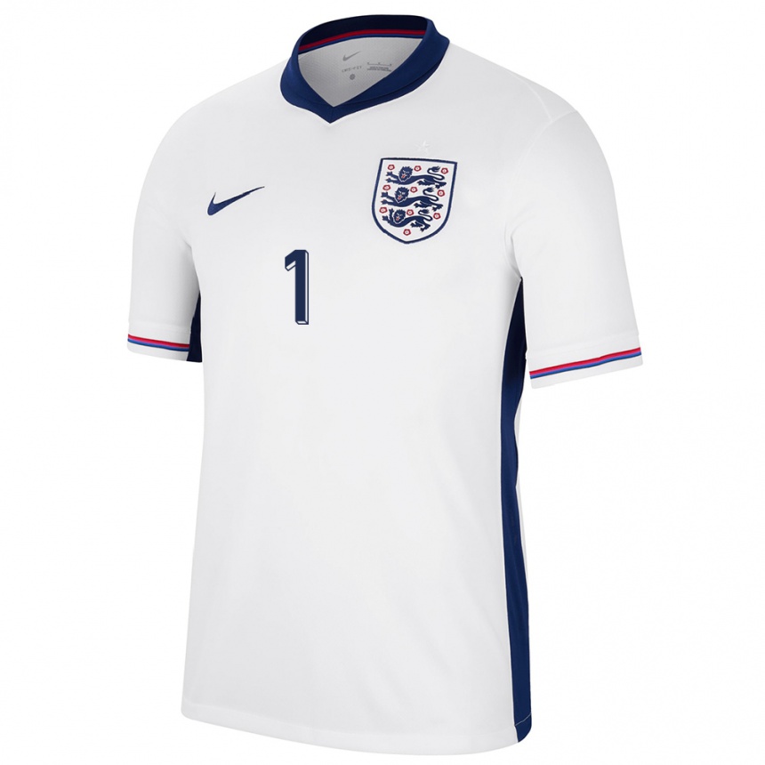 Hombre Fútbol Camiseta Inglaterra Nick Pope #1 Blanco 1ª Equipación 24-26 Argentina