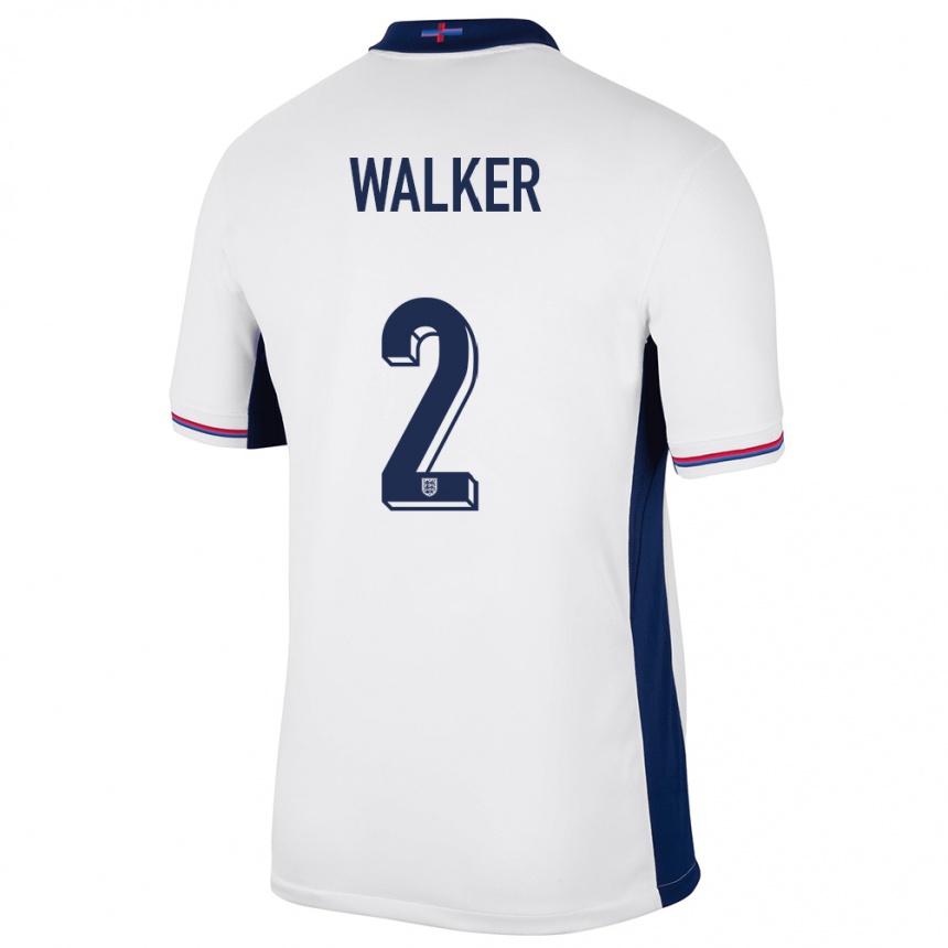 Hombre Fútbol Camiseta Inglaterra Kyle Walker #2 Blanco 1ª Equipación 24-26 Argentina