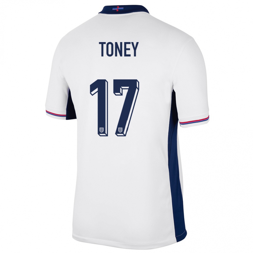 Hombre Fútbol Camiseta Inglaterra Ivan Toney #17 Blanco 1ª Equipación 24-26 Argentina