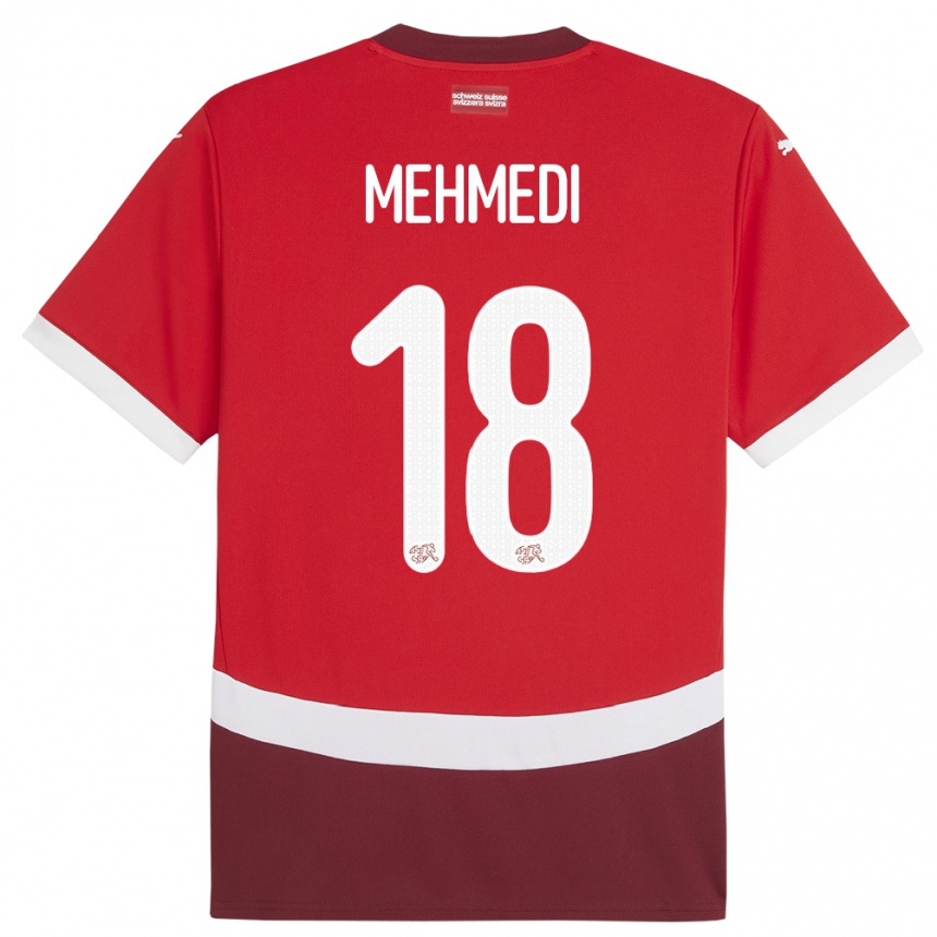 Hombre Fútbol Camiseta Suiza Admir Mehmedi #18 Rojo 1ª Equipación 24-26 Argentina