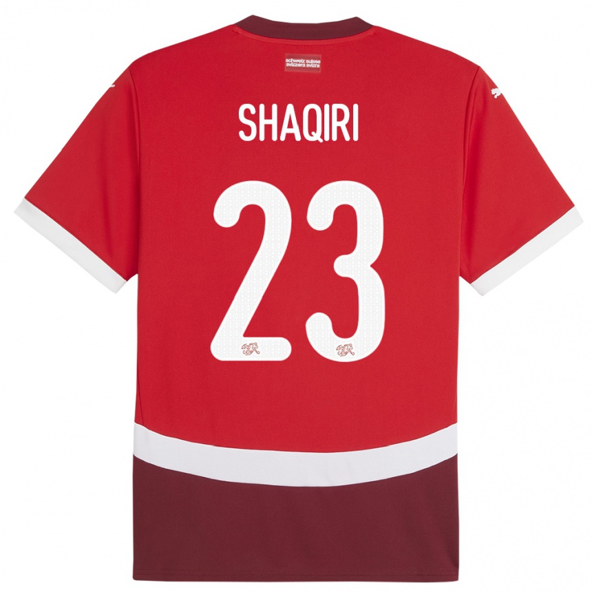 Hombre Fútbol Camiseta Suiza Xherdan Shaqiri #23 Rojo 1ª Equipación 24-26 Argentina