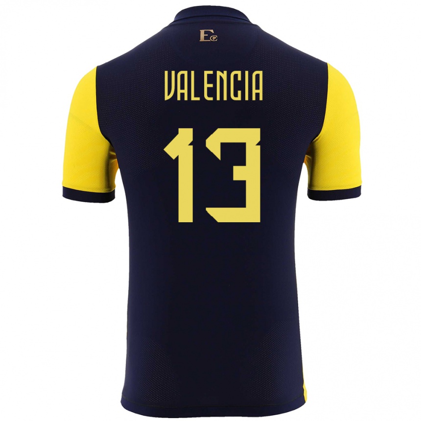 Hombre Fútbol Camiseta Ecuador Enner Valencia #13 Amarillo 1ª Equipación 24-26 Argentina