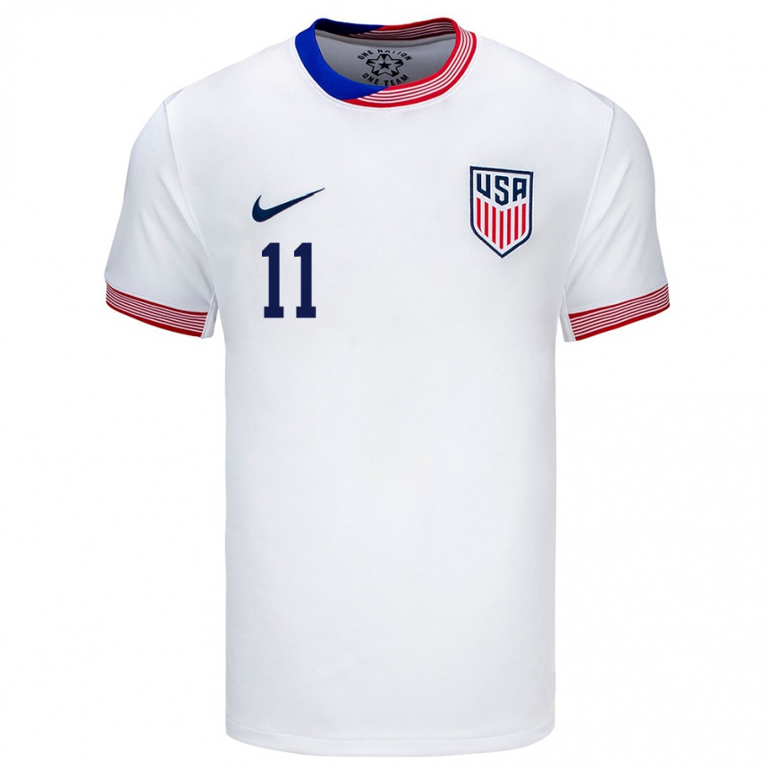 Hombre Fútbol Camiseta Estados Unidos Caden Clark #11 Blanco 1ª Equipación 24-26 Argentina