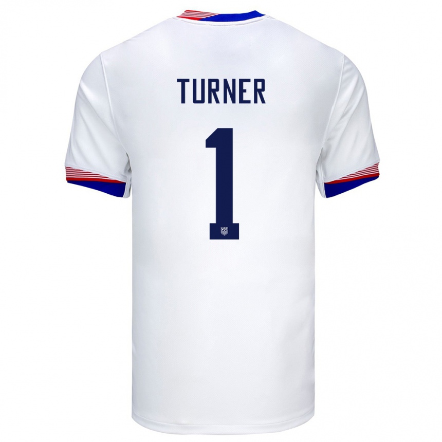 Hombre Fútbol Camiseta Estados Unidos Matt Turner #1 Blanco 1ª Equipación 24-26 Argentina