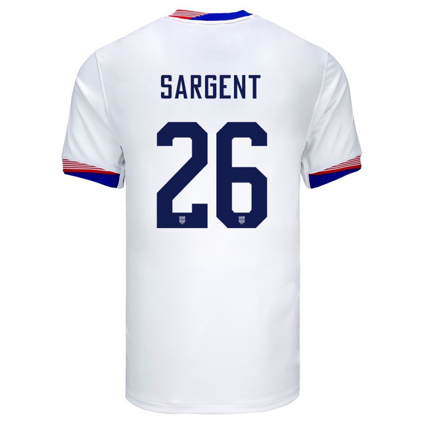 Hombre Fútbol Camiseta Estados Unidos Josh Sargent #26 Blanco 1ª Equipación 24-26 Argentina