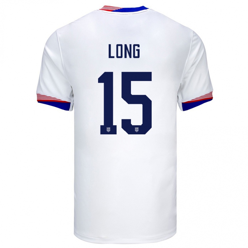 Hombre Fútbol Camiseta Estados Unidos Aaron Long #15 Blanco 1ª Equipación 24-26 Argentina