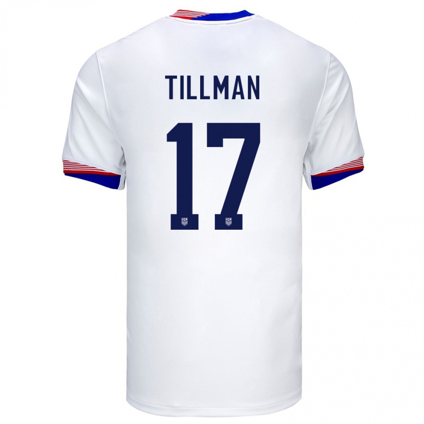 Hombre Fútbol Camiseta Estados Unidos Malik Tillman #17 Blanco 1ª Equipación 24-26 Argentina