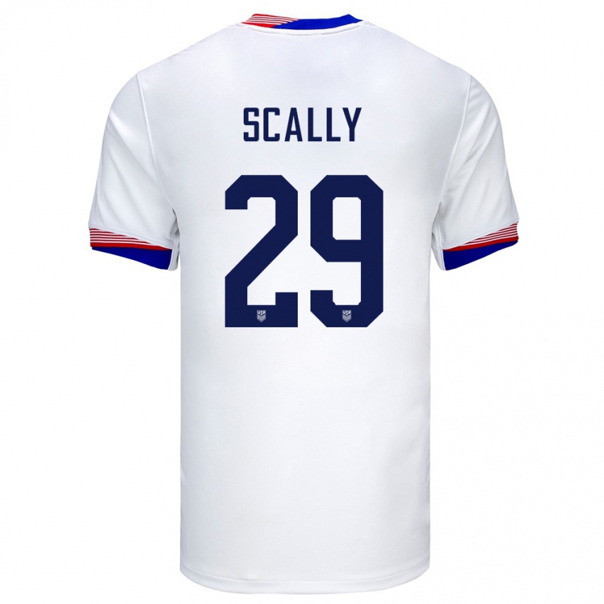 Hombre Fútbol Camiseta Estados Unidos Joseph Scally #29 Blanco 1ª Equipación 24-26 Argentina