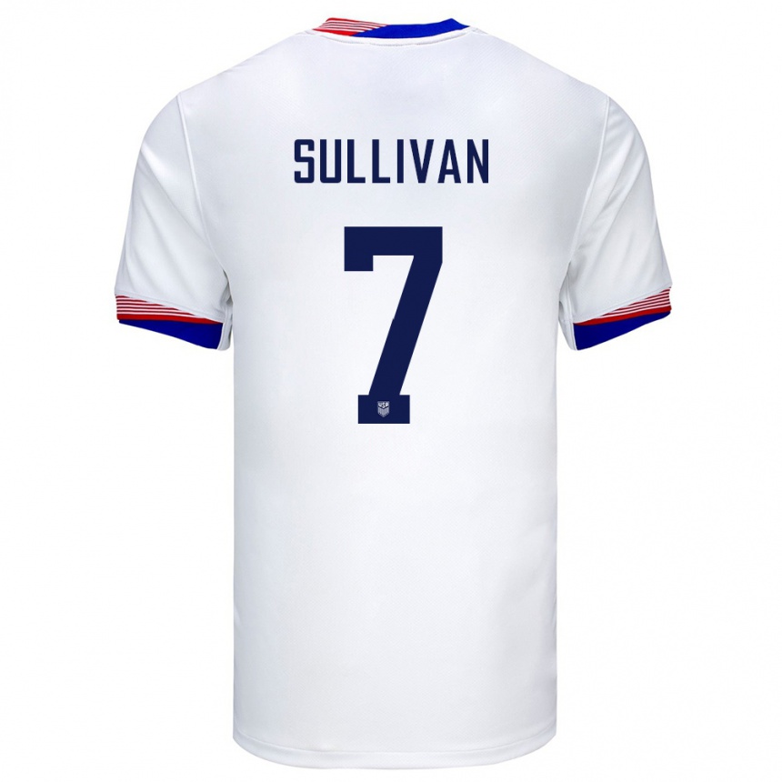 Hombre Fútbol Camiseta Estados Unidos Quinn Sullivan #7 Blanco 1ª Equipación 24-26 Argentina