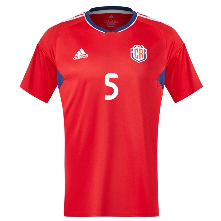 Hombre Fútbol Camiseta Costa Rica Valeria Del Campo #5 Rojo 1ª Equipación 24-26 Argentina