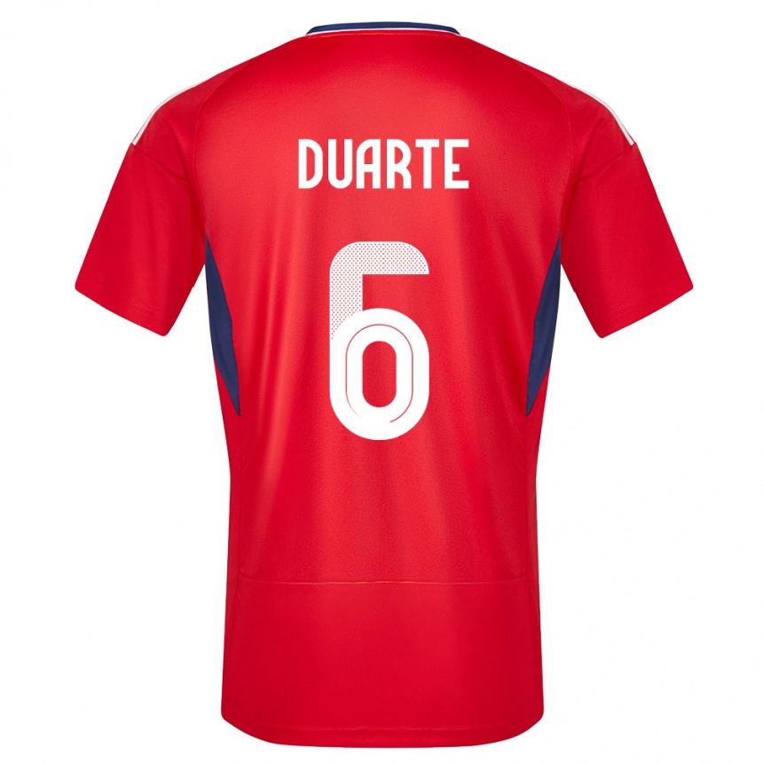 Hombre Fútbol Camiseta Costa Rica Oscar Duarte #6 Rojo 1ª Equipación 24-26 Argentina